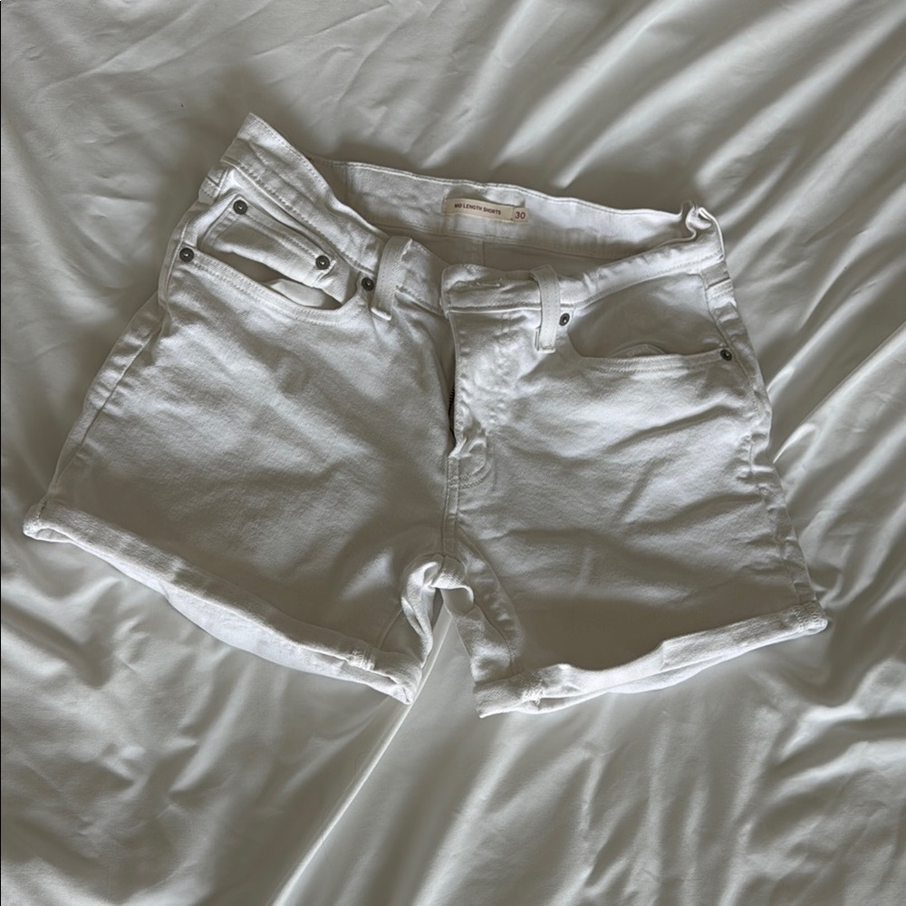 Levi’s Women's White Denim Shorts
